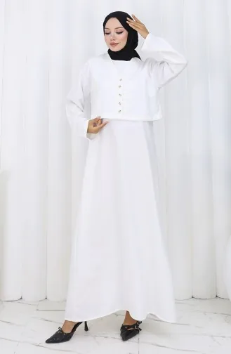 سترة وصدرية بدلة من قطعتين 2155-09 أبيض 2155-09