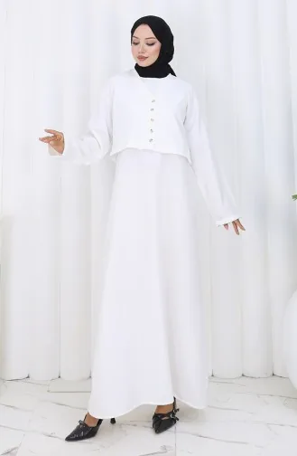 سترة وصدرية بدلة من قطعتين 2155-09 أبيض 2155-09