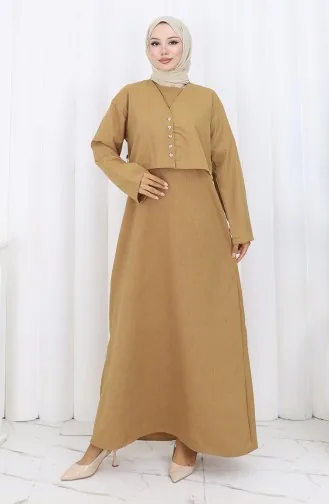 سترة صدرية بدلة من قطعتين 2155-10 حليب قهوة 2155-10