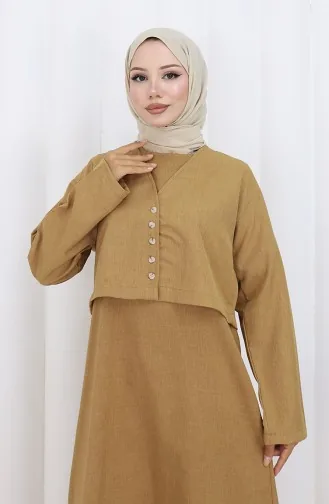 سترة صدرية بدلة من قطعتين 2155-10 حليب قهوة 2155-10