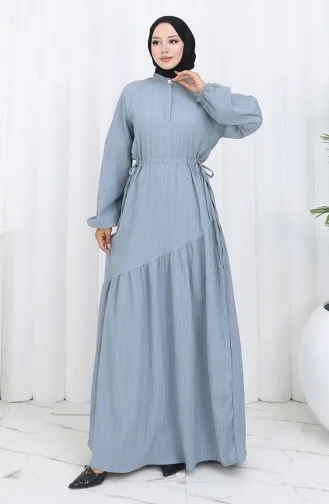فستان تنورة مطوية 2157-05 رمادي 2157-05