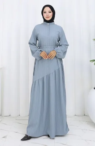 فستان تنورة مطوية 2157-05 رمادي 2157-05