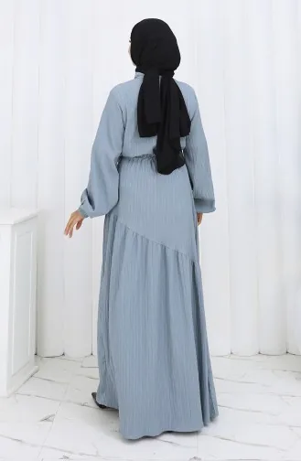 فستان تنورة مطوية 2157-05 رمادي 2157-05