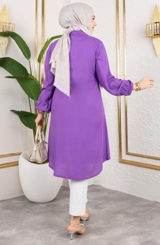 Viscose Tuniek Met Elastische Mouwen 0171-02 Lila 0171-02