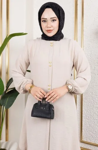 Knoop Gedetailleerde Aerobin Tuniek 0175-15 Beige 0175-15