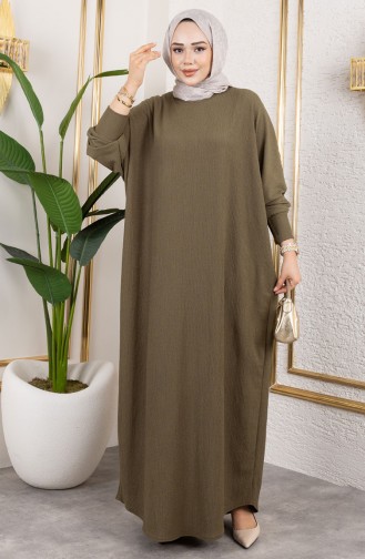 Robe En Crêpe à Manches Chauve-souris 2000-01 Kaki 2000-01