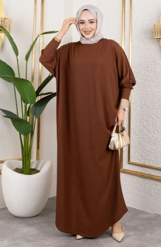 Batwing Sleeve Crepe Dress 2000-03 Brown 2000-03