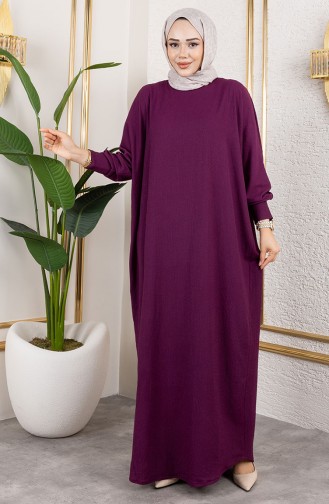 Robe En Crêpe à Manches Chauve-souris 2000-04 Violet 2000-04
