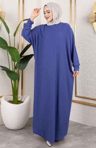 Vleermuismouwen Crêpejurk 2000-06 Blauw 2000-06