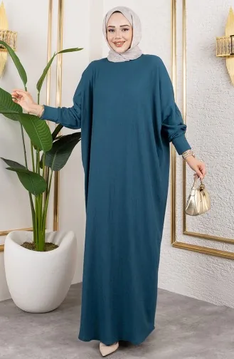 Robe En Crêpe à Manches Chauve-souris 2000-07 Pétrole 2000-07