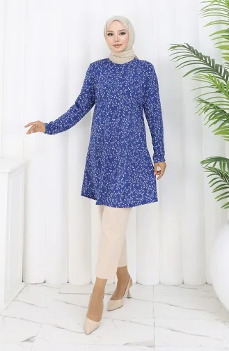 Tunique à Motifs 1001B-01 Bleu Marine 1001B-01