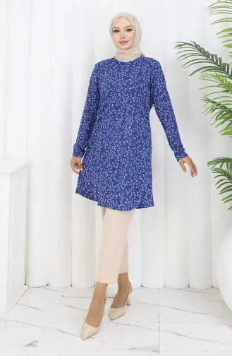 Tunique à Motifs 1001B-01 Bleu Marine 1001B-01