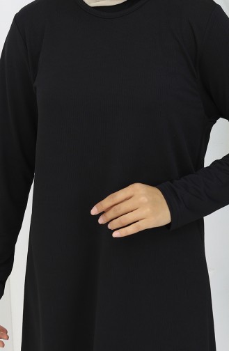 Striped Tunic 1001C-01 Black 1001C-01