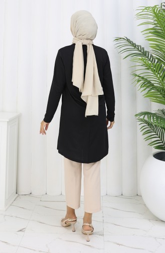 Striped Tunic 1001C-01 Black 1001C-01