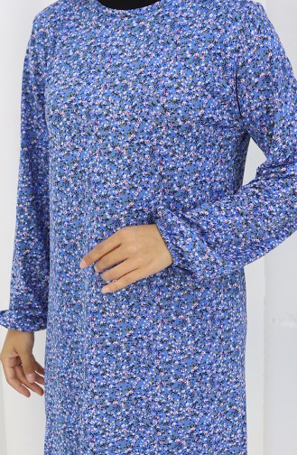 Patterned Tunic 1003-01 Indigo 1003-01