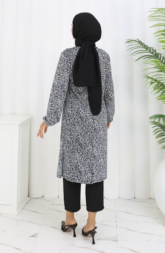 Patterned Tunic 1003A-01 Black 1003A-01
