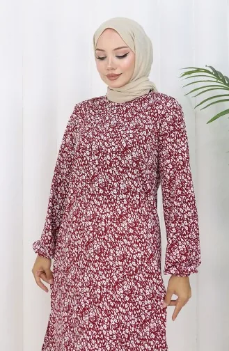 Patterned Tunic 1003B-01 Claret Red 1003B-01