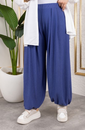 Pantalon Shalwar à Taille élastique 0001-05 Bleu Clair 0001-05