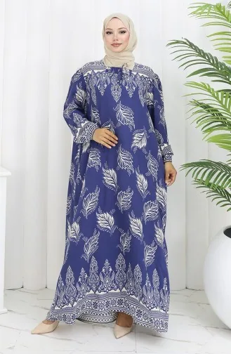 Viscose Kraagjurk Met Watervaste Rok 984585A-03 Indigo 984585A-03
