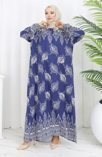 Viscose Kraagjurk Met Watervaste Rok 984585A-03 Indigo 984585A-03
