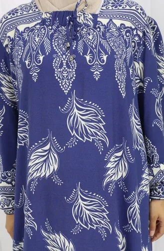 Viscose Kraagjurk Met Watervaste Rok 984585A-03 Indigo 984585A-03