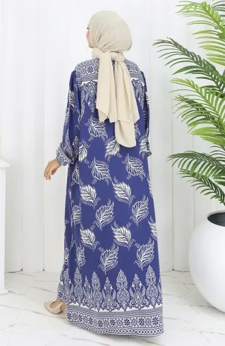 Viscose Kraagjurk Met Watervaste Rok 984585A-03 Indigo 984585A-03