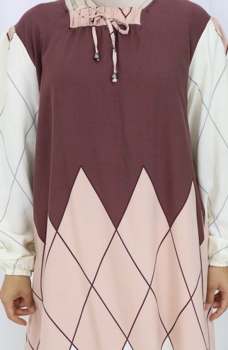Viscose Kraagjurk Met Watervaste Rok 984585D-02 Mink 984585D-02