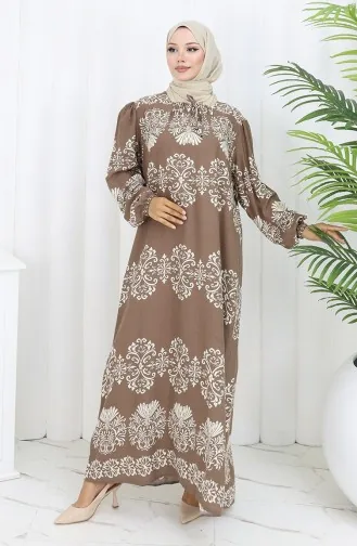 Viscose Kraagjurk Met Waterrok 984585G-07 Minkwit 984585G-07