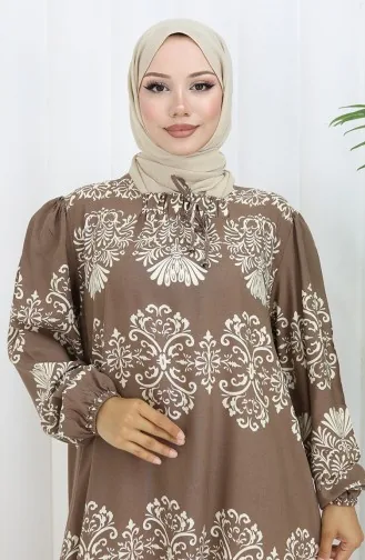 Viscose Kraagjurk Met Waterrok 984585G-07 Minkwit 984585G-07