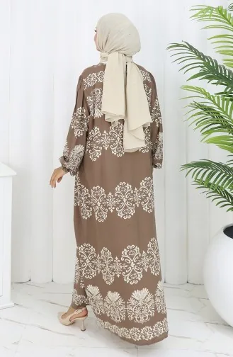 Viscose Kraagjurk Met Waterrok 984585G-07 Minkwit 984585G-07