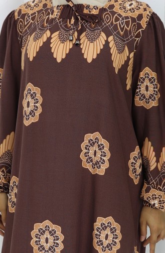 Viscose Kraagjurk Met Watervaste Rok 984585H-02 Bruin 984585H-02