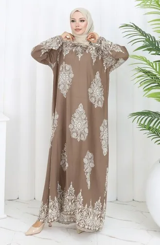 Viscose Kraagjurk Met Watervaste Rok 984585L-02 Mink White 984585L-02