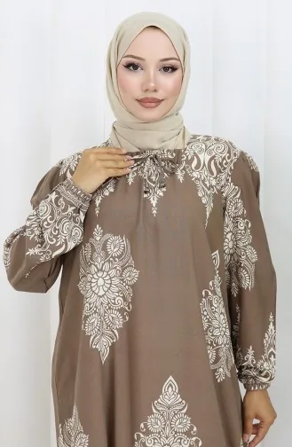 Viscose Kraagjurk Met Watervaste Rok 984585L-02 Mink White 984585L-02