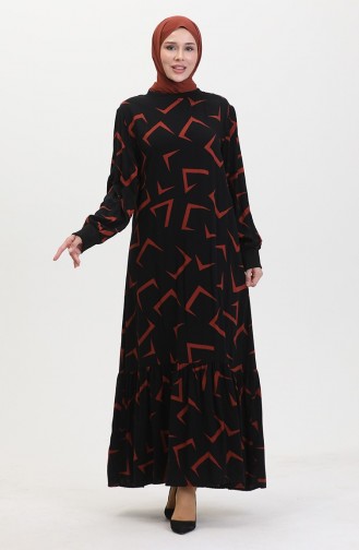 Patterned Dress 0455-01 Black Brick 0455-01