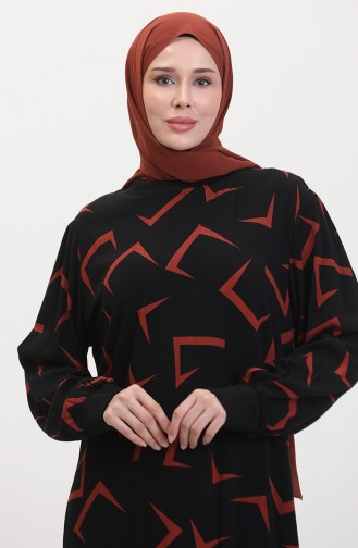 Patterned Dress 0455-01 Black Brick 0455-01