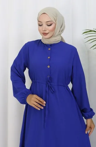 Half Buttoned Dress With Tie At Waist 0182-01 Saks 0182-01