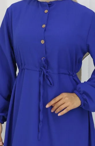 Half Buttoned Dress With Tie At Waist 0182-01 Saks 0182-01