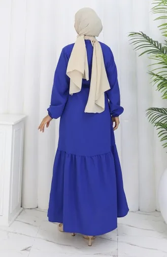 Half Buttoned Dress With Tie At Waist 0182-01 Saks 0182-01