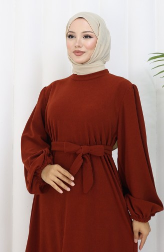 Jurk Met Elastische Mouwen En Riem 2161-03 Tile 2161-03