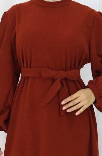 Jurk Met Elastische Mouwen En Riem 2161-03 Tile 2161-03