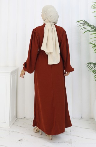 Jurk Met Elastische Mouwen En Riem 2161-03 Tile 2161-03
