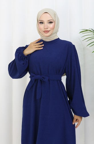 Robe Ceinturée à Manches élastiquées 2161-06 Saks 2161-06