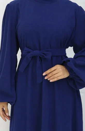 Kleid Mit Elastischen Ärmeln Und Gürtel 2161-06 Saks 2161-06
