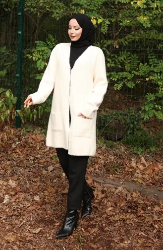 Gebreid Vest Met Zakken 0412-02 Beige 0412-02