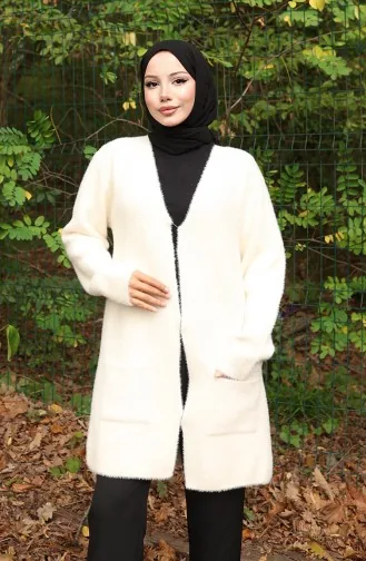 Gebreid Vest Met Zakken 0412-02 Beige 0412-02