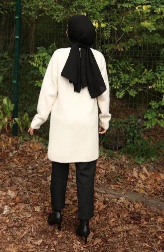 Gebreid Vest Met Zakken 0412-02 Beige 0412-02