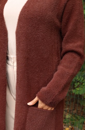 Knitwear Pocket Cardigan 0412-04 Brown 0412-04