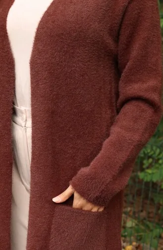 Triko Cepli Hırka 0412-04 Kahverengi