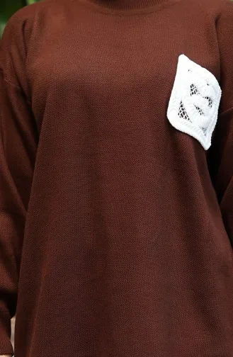 Strick Tunika Hose Zweiteiler 1029-02 Braun 1029-02