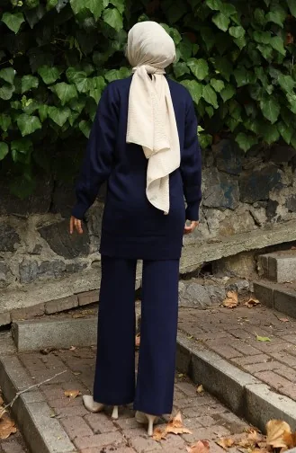 Strick Tunika Hose Zweiteiler 1029-03 Dunkelblau 1029-03